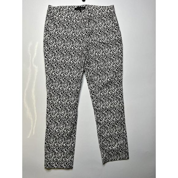 Jasmine and Juliana Women's Skinny Floral Pants Black and White Medium Size 8 - Picture 5 of 5